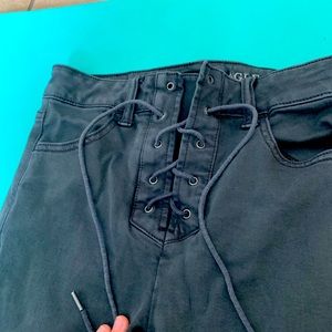 American Eagle Lace Up High Rise Jeggings